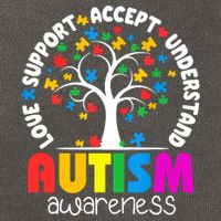 Autism Love Accept Support Autistic Autism Awareness Cotton Canvas Backpack
