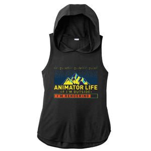 Animator Life Animation Visual Artist Rendering Graphic Art Ladies PosiCharge Tri-Blend Wicking Draft Hoodie Tank