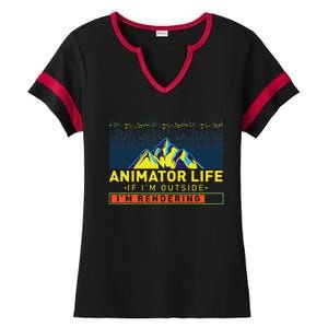 Animator Life Animation Visual Artist Rendering Graphic Art Ladies Halftime Notch Neck Tee