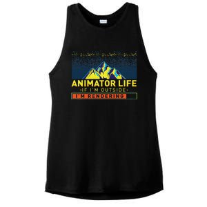 Animator Life Animation Visual Artist Rendering Graphic Art Ladies PosiCharge Tri-Blend Wicking Tank