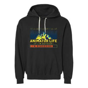 Animator Life Animation Visual Artist Rendering Graphic Art Garment-Dyed Fleece Hoodie