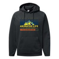 Animator Life Animation Visual Artist Rendering Graphic Art Performance Fleece Hoodie