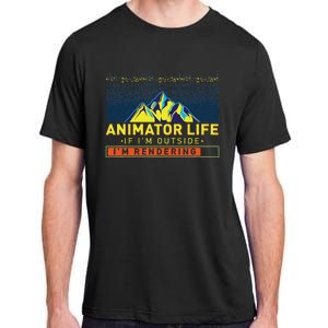 Animator Life Animation Visual Artist Rendering Graphic Art Adult ChromaSoft Performance T-Shirt