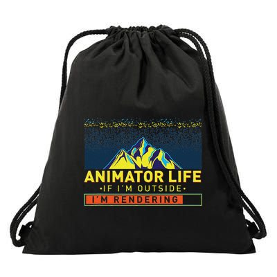 Animator Life Animation Visual Artist Rendering Graphic Art Drawstring Bag