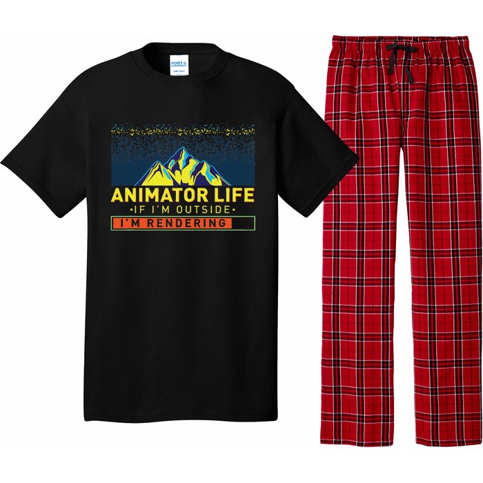 Animator Life Animation Visual Artist Rendering Graphic Art Pajama Set