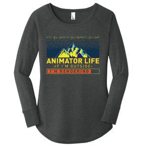 Animator Life Animation Visual Artist Rendering Graphic Art Women's Perfect Tri Tunic Long Sleeve Shirt