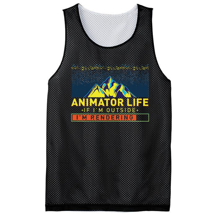 Animator Life Animation Visual Artist Rendering Graphic Art Mesh Reversible Basketball Jersey Tank