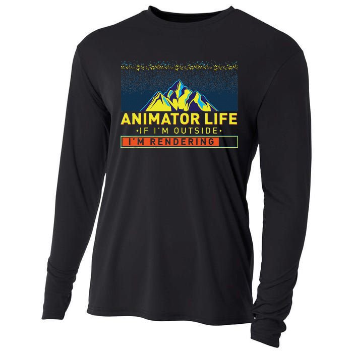 Animator Life Animation Visual Artist Rendering Graphic Art Cooling Performance Long Sleeve Crew