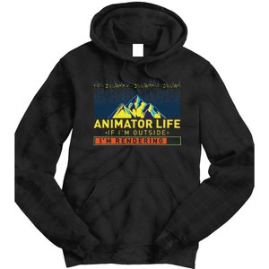 Animator Life Animation Visual Artist Rendering Graphic Art Tie Dye Hoodie