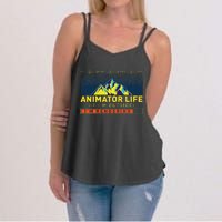 Animator Life Animation Visual Artist Rendering Graphic Art Women's Strappy Tank