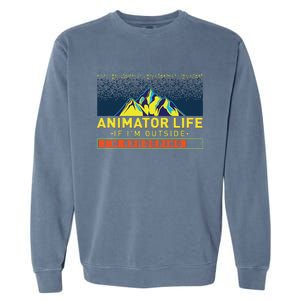 Animator Life Animation Visual Artist Rendering Graphic Art Garment-Dyed Sweatshirt