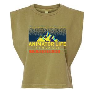 Animator Life Animation Visual Artist Rendering Graphic Art Garment-Dyed Women's Muscle Tee