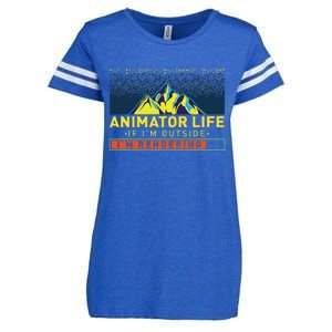 Animator Life Animation Visual Artist Rendering Graphic Art Enza Ladies Jersey Football T-Shirt