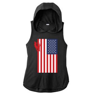 American Lineman Ladies PosiCharge Tri-Blend Wicking Draft Hoodie Tank