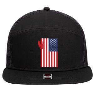 American Lineman 7 Panel Mesh Trucker Snapback Hat