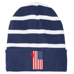 American Lineman Striped Beanie with Solid Band