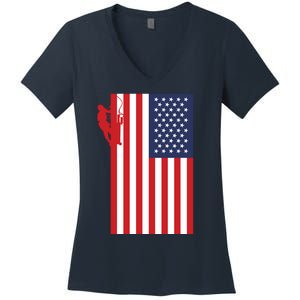 American Lineman Women's V-Neck T-Shirt