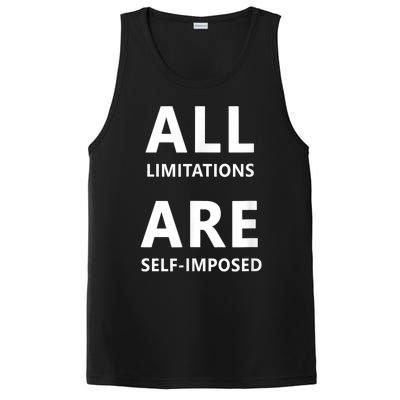 All Limitations Are Self Imposed Motivation Quote Gift PosiCharge Competitor Tank