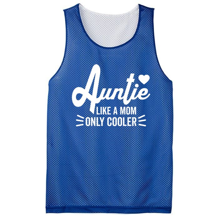 Auntie Like A Mom But Cooler Funny Aunt From Niece Gift Mesh Reversible Basketball Jersey Tank