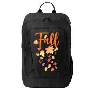 Autumn Leaves And Pumpkins Please Leaf Fall Season City Backpack