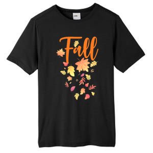 Autumn Leaves And Pumpkins Please Leaf Fall Season Tall Fusion ChromaSoft Performance T-Shirt