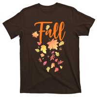 Autumn Leaves And Pumpkins Please Leaf Fall Season T-Shirt