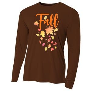 Autumn Leaves And Pumpkins Please Leaf Fall Season Cooling Performance Long Sleeve Crew