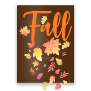 Autumn Leaves And Pumpkins Please Leaf Fall Season Poster