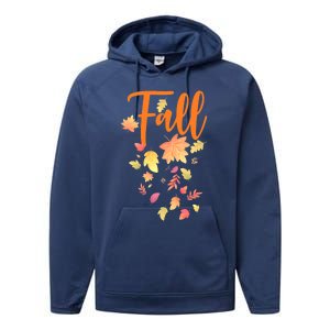 Autumn Leaves And Pumpkins Please Leaf Fall Season Performance Fleece Hoodie