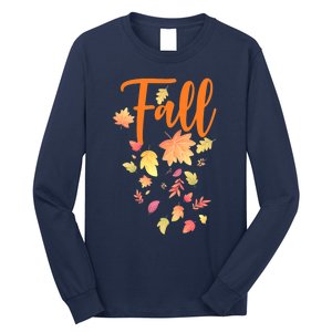 Autumn Leaves And Pumpkins Please Leaf Fall Season Long Sleeve Shirt