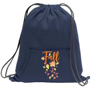 Autumn Leaves And Pumpkins Please Leaf Fall Season Sweatshirt Cinch Pack Bag