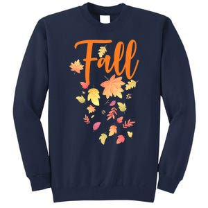 Autumn Leaves And Pumpkins Please Leaf Fall Season Tall Sweatshirt