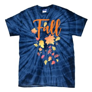 Autumn Leaves And Pumpkins Please Leaf Fall Season Tie-Dye T-Shirt