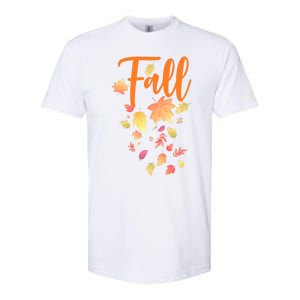 Autumn Leaves And Pumpkins Please Leaf Fall Season Softstyle CVC T-Shirt