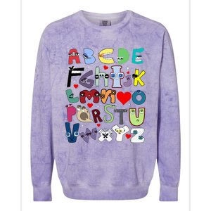 Alphabet Lore Az I Love You Letter Colorblast Crewneck Sweatshirt