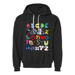 Alphabet Lore Az I Love You Letter Garment-Dyed Fleece Hoodie