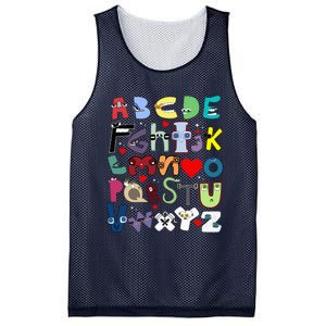 Alphabet Lore Az I Love You Letter Mesh Reversible Basketball Jersey Tank