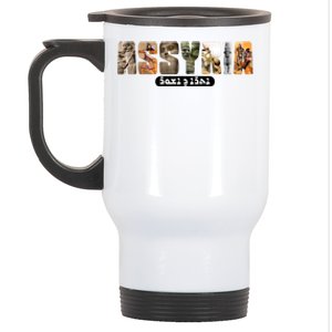 Assyria Land Assyrian Flag Assyrian Winged Bull Lamassu Funny Gift Stainless Steel Travel Mug