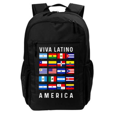 All Latin American Flags Countries Viva Latino America Daily Commute Backpack