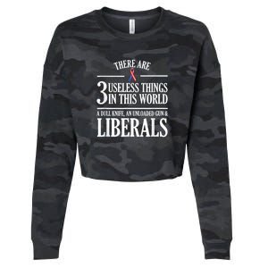 Anti Liberal Anti Liberal Useless Liberals Liberal Tears Cropped Pullover Crew