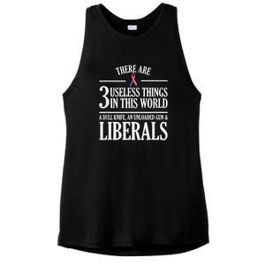 Anti Liberal Anti Liberal Useless Liberals Liberal Tears Ladies PosiCharge Tri-Blend Wicking Tank