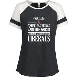 Anti Liberal Anti Liberal Useless Liberals Liberal Tears Enza Ladies Jersey Colorblock Tee