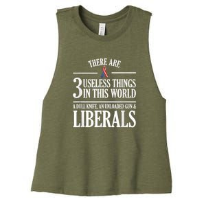 Anti Liberal Anti Liberal Useless Liberals Liberal Tears Women's Racerback Cropped Tank