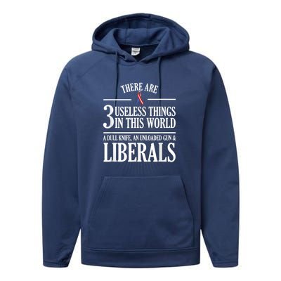 Anti Liberal Anti Liberal Useless Liberals Liberal Tears Performance Fleece Hoodie