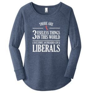 Anti Liberal Anti Liberal Useless Liberals Liberal Tears Women's Perfect Tri Tunic Long Sleeve Shirt