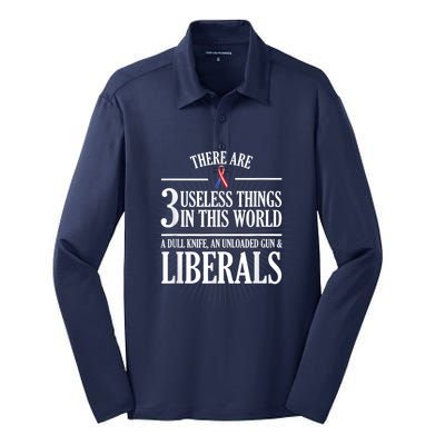 Anti Liberal Anti Liberal Useless Liberals Liberal Tears Silk Touch Performance Long Sleeve Polo