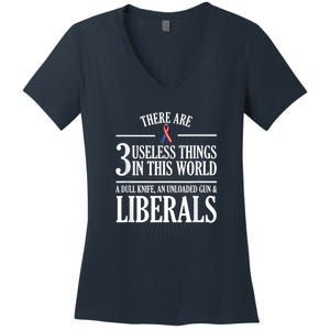 Anti Liberal Anti Liberal Useless Liberals Liberal Tears Women's V-Neck T-Shirt