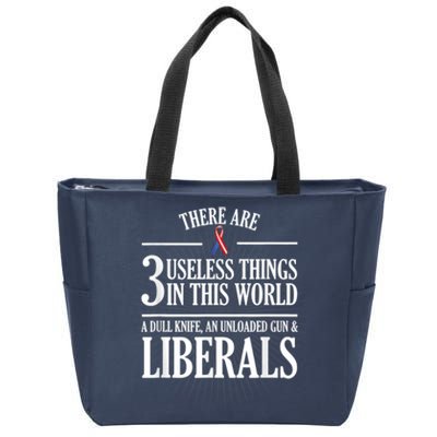 Anti Liberal Anti Liberal Useless Liberals Liberal Tears Zip Tote Bag