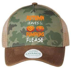 Autumn Leaves And Pumpkins Please Legacy Tie Dye Trucker Hat