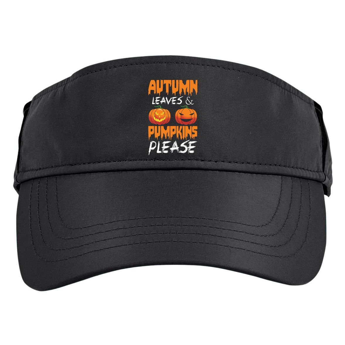 Autumn Leaves And Pumpkins Please Adult Drive Performance Visor